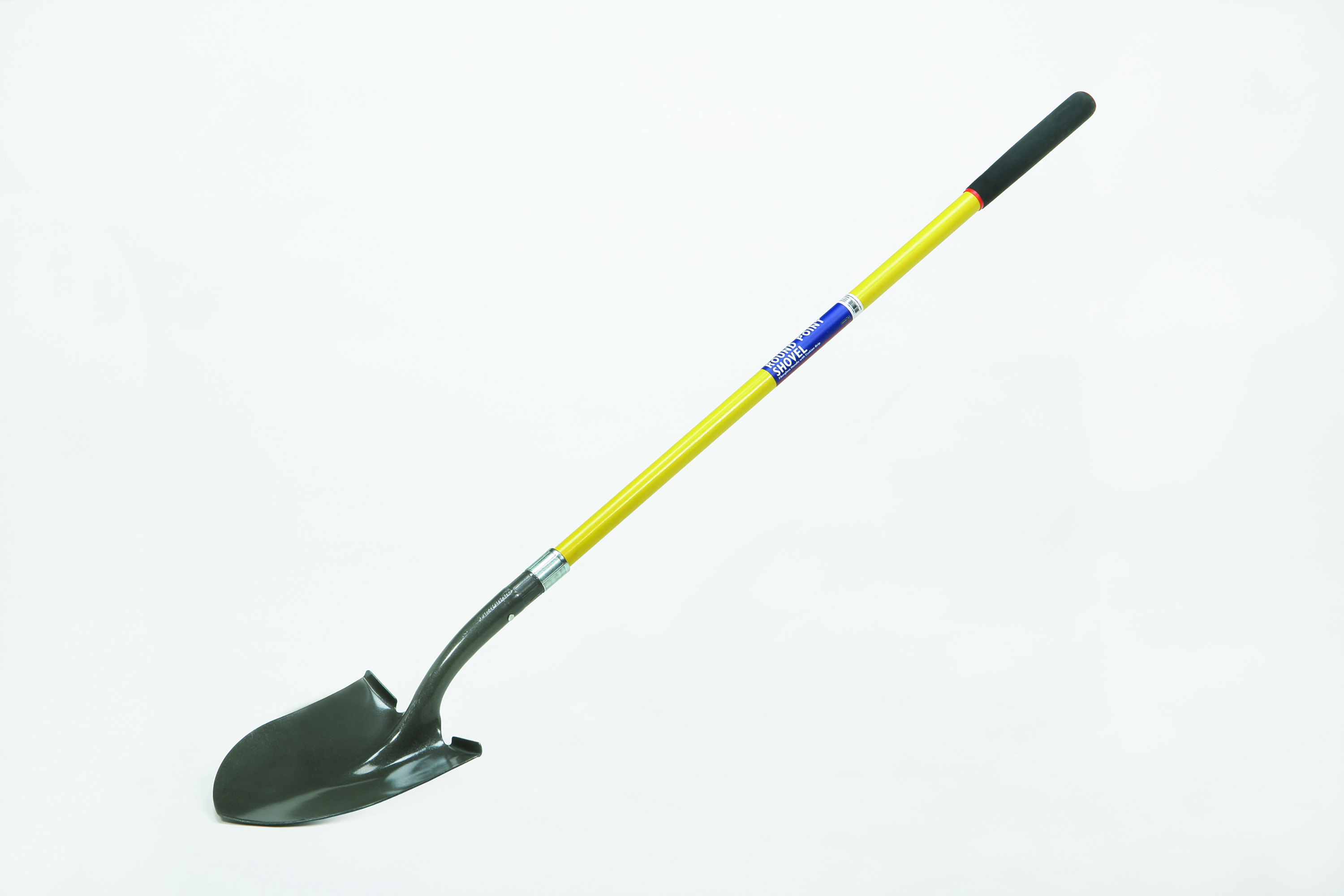 Round Point Shovels  48 Fiberglass Cushioned Grip Handle  Closed Back 48 Yellow Closed Back