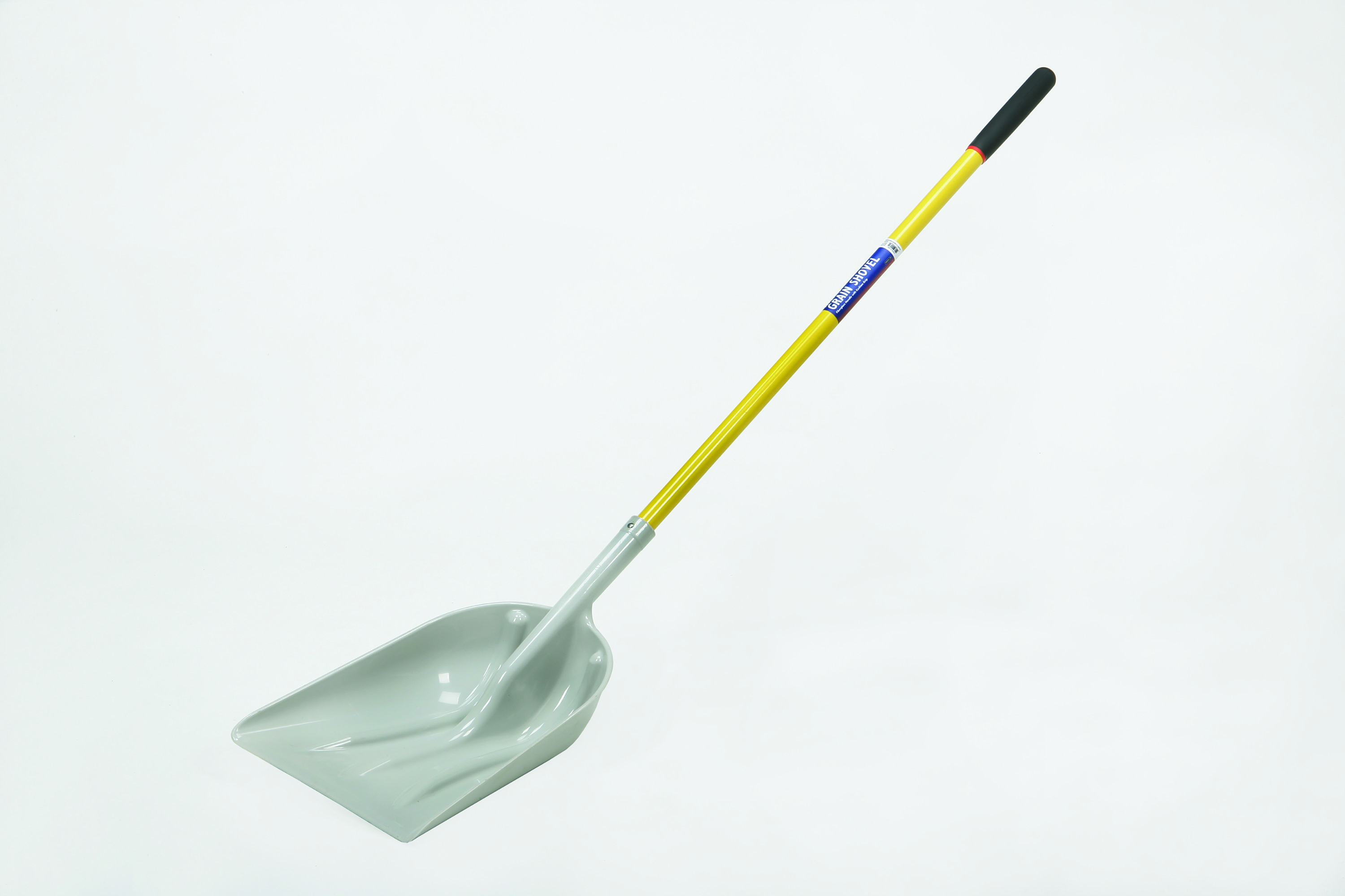 Grain Scoop Shovel ABS Head  51 Fiberglass Cushioned Grip Handle 51 Yellow