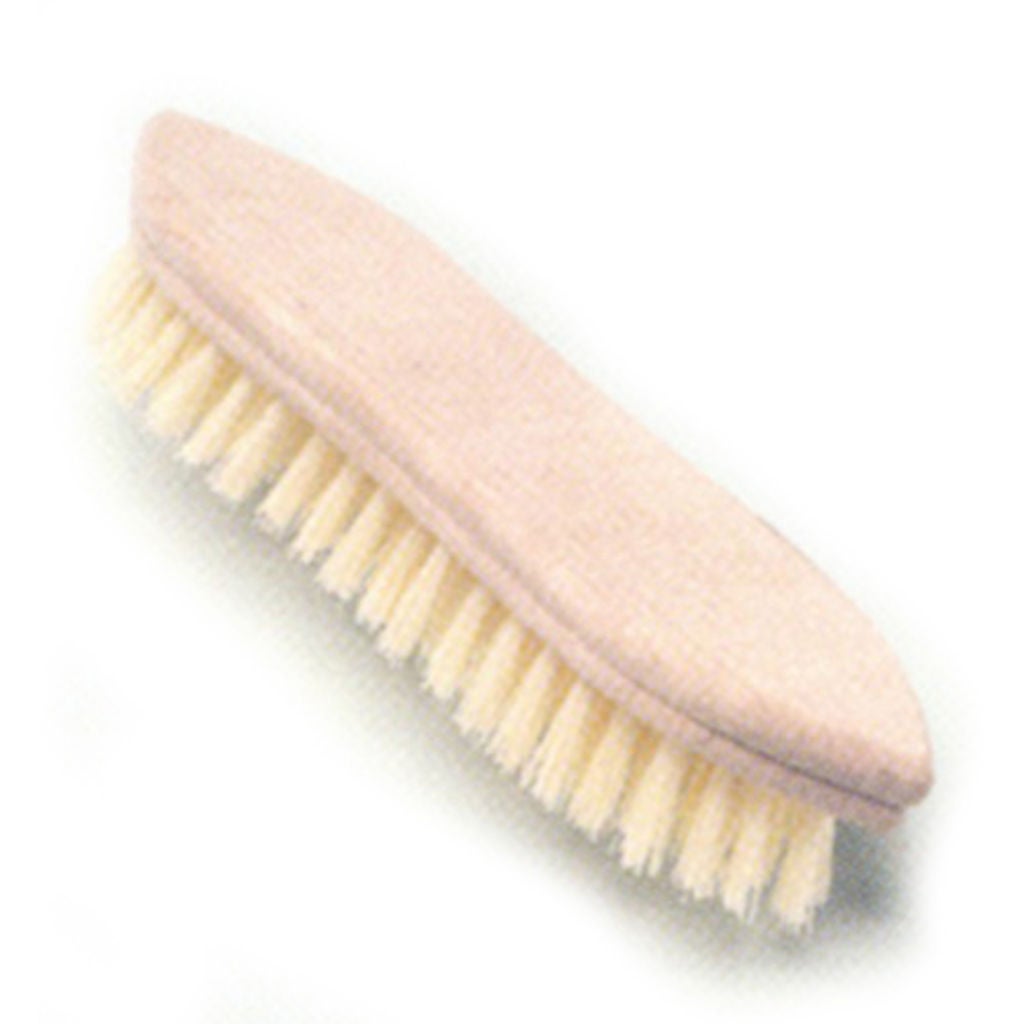 TAMPICO FIBER BRISTLES ARE PERFECT FOR GENERAL SCRUBBING USE. BRUSH HAS A SMOOTHFINISHED WOOD OR MOLDEDPLASTIC BLOCK SHAPED TO FIT COMFORTABLY IN THE HAND. 1 1/8 LONG WHITE BRISTLES