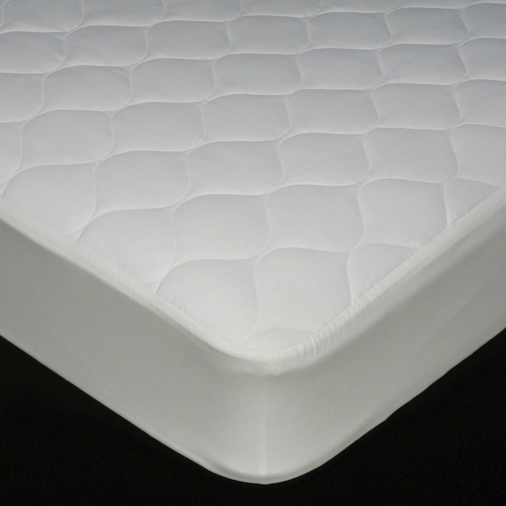 Matress Pad 75x36 Fitted twin36 Width x 75 Length  Bleached WhiteEA