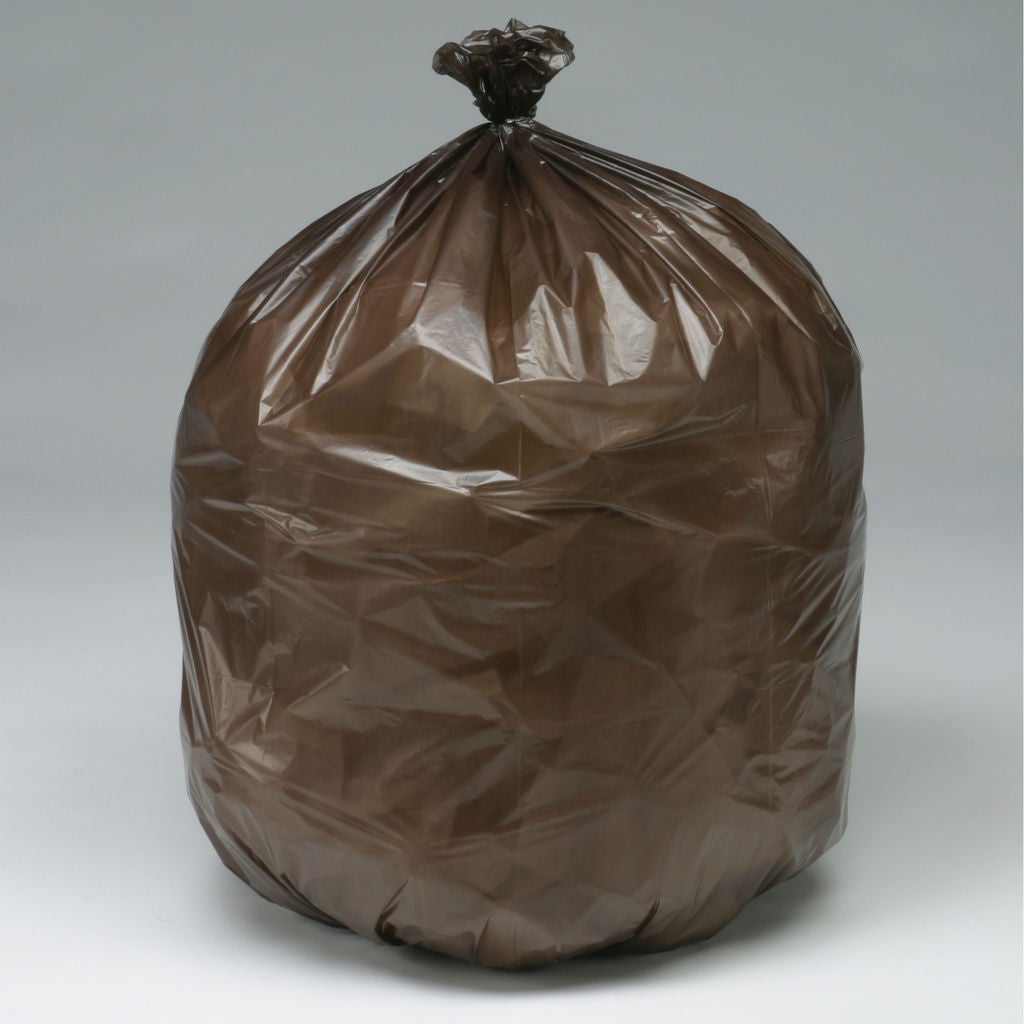 BAGS, CONTROLLED LIFE CYCLE, 39GAL, 33X44 BRWN