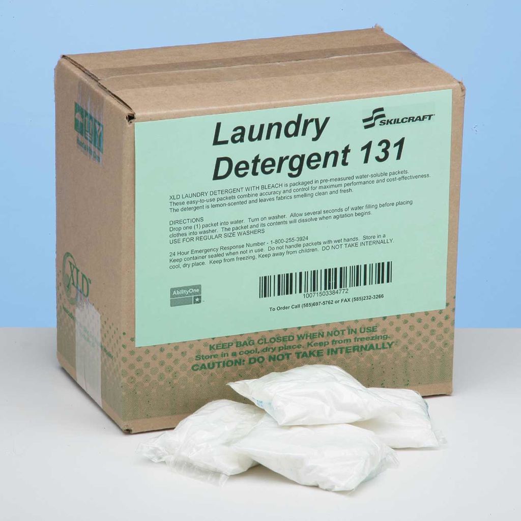 LAUNDRY DETERGENT WITH BLEACH FOR STANDARD LOADS, 50 2OZ. PACKETS/BOX