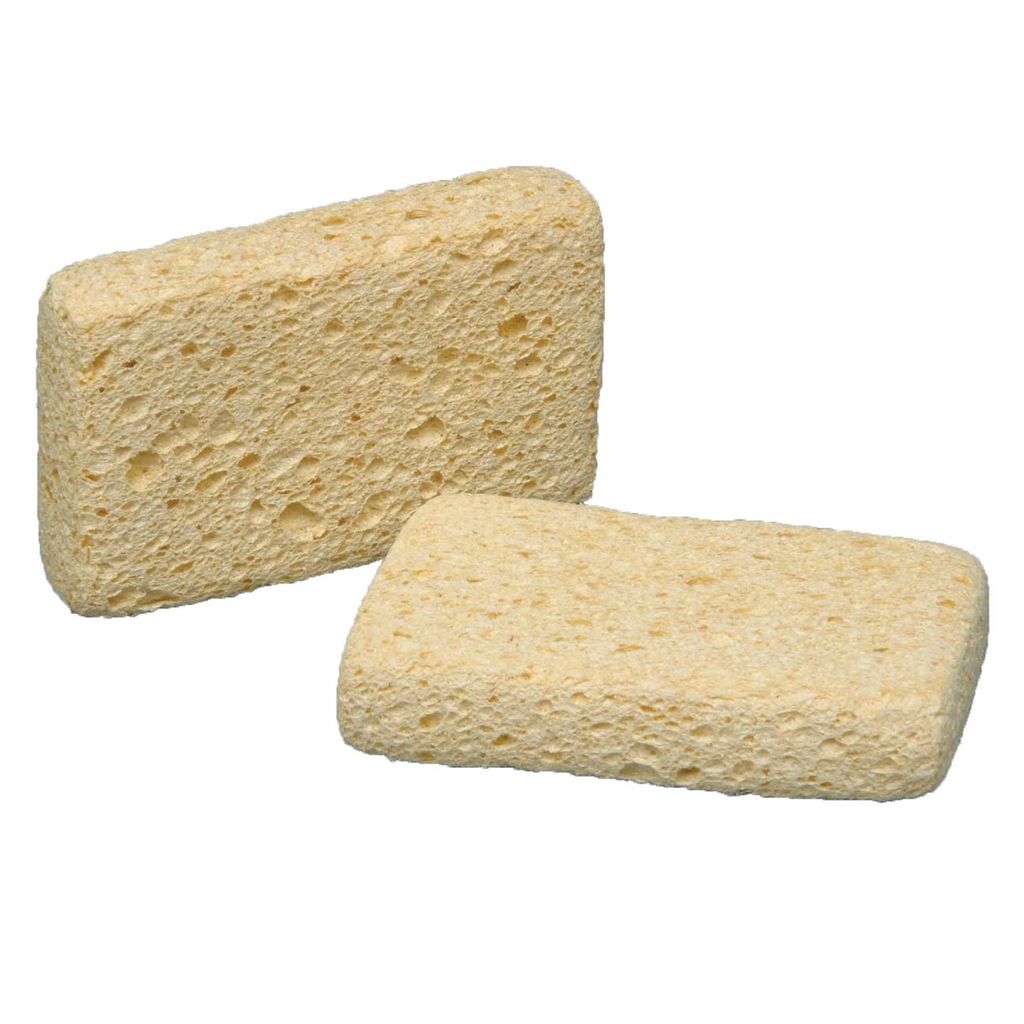 Durable, absorbent sponge is good for general cleaning with commercial detergents, soaps and cleaning agents.  Natural 23/4 x 7/8 x 43/8 Dried
