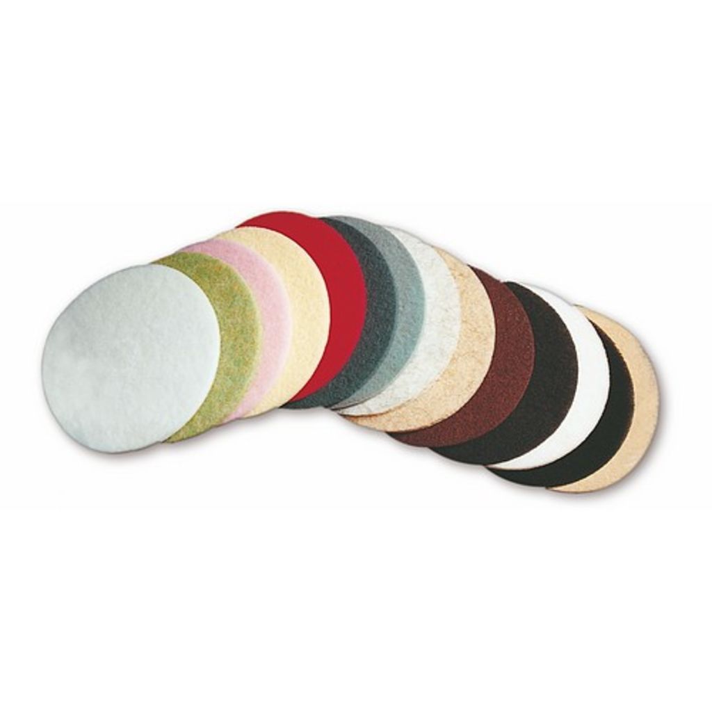 FLOOR POLISHING PADS 19, CORROSION RESISITANT, WHITE, 1500RPM, 5/BOX