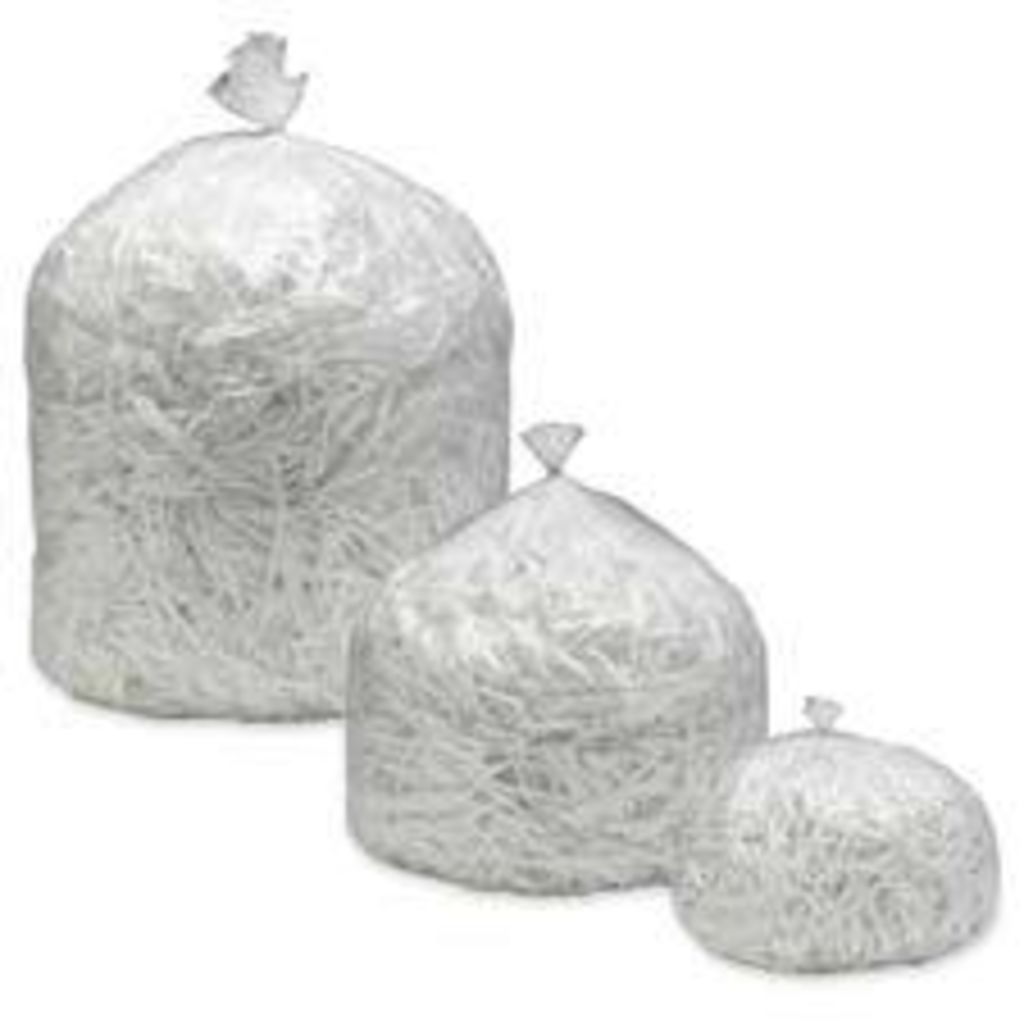 SHREDDER BAGS CLEAR, 2 ROLLS OF 50 BAGS,29 X 30 IN, GAL CAPACITY: 20, HEAVYDUTY