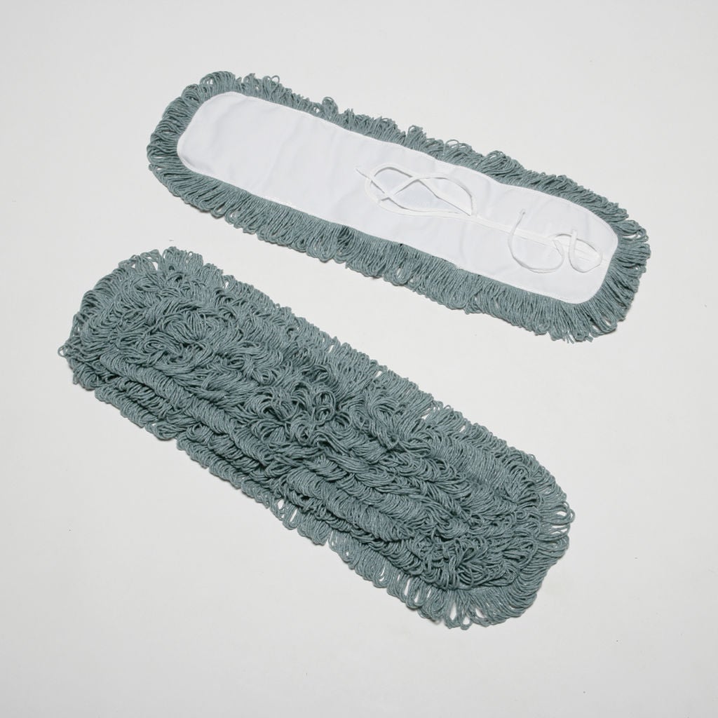 FEATURES ANTIMICROBIAL YARNS WHICH AID IN PREVENTING THE GROWTH OF BACTERIA, MOLD AND MILDEW WHILE REDUCING ODORS. MAXIMUM DUSTATTRACTING COLORED 100% SYNTHETIC FIBER LOOPEDEND YARN IS SEWN INTO PRESHRUNK POLYESTER FABRIC TO ALLOW MULTIPLE WASHINGS WITH M