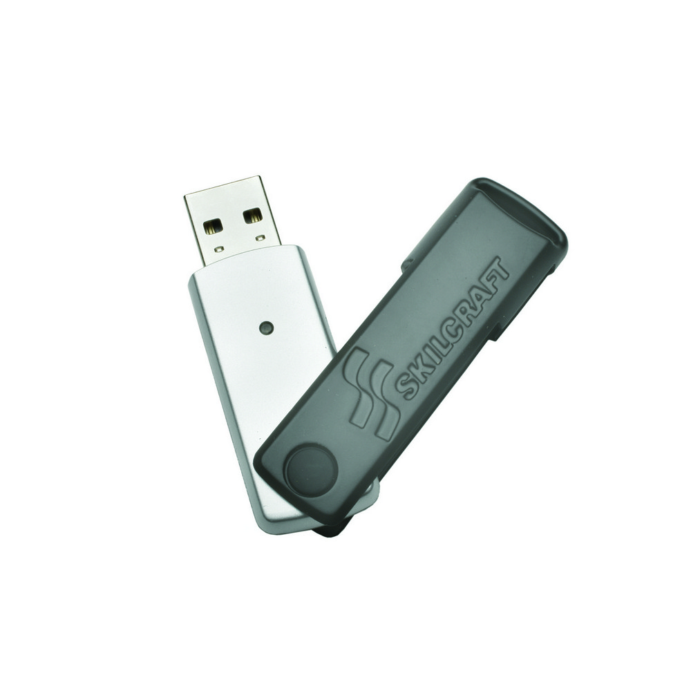 SKILCRAFT USB AES Encrypted Drive  8GB 8GB Silver Level 1 Encrypted