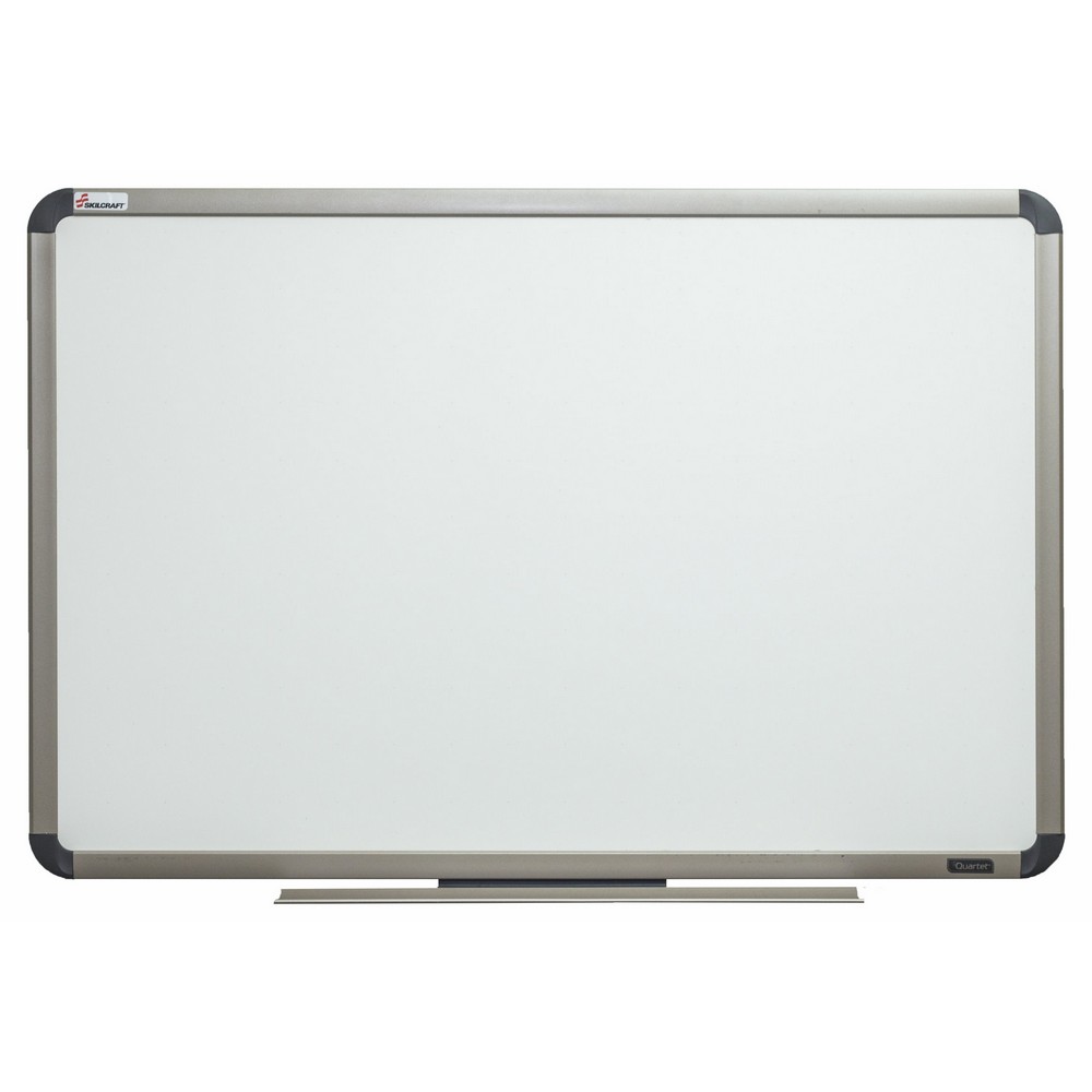 Quartet/SKILCRAFT Total Erase Whiteboard  24 x 18  Euro Titanium Finish Aluminum Frame 24 x 18