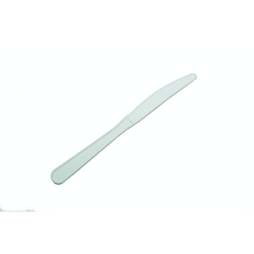 PLASTIC FLATWARE, TYPE V, MEDIUM WEIGHT WHITE, KNIFE, 1000/BOX