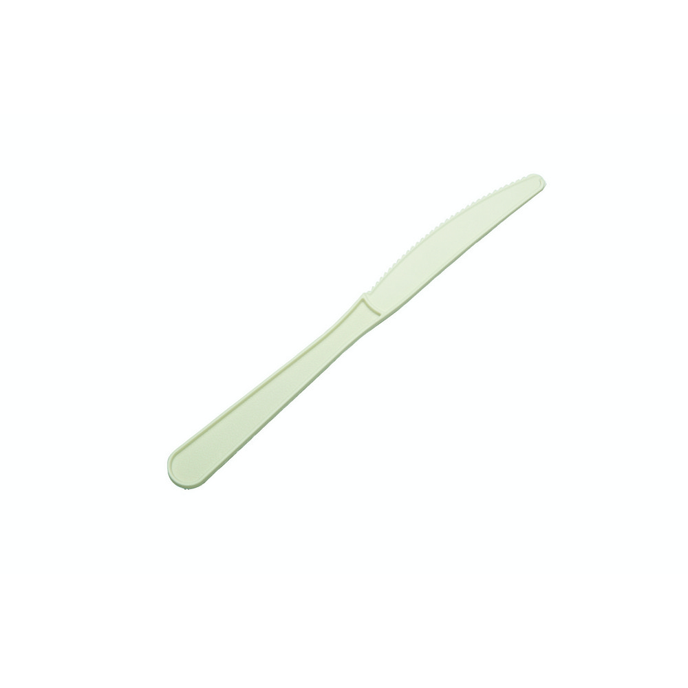 BIOBASED PLASTIC FLATWARE KNIFE, 100 COUNT BAG