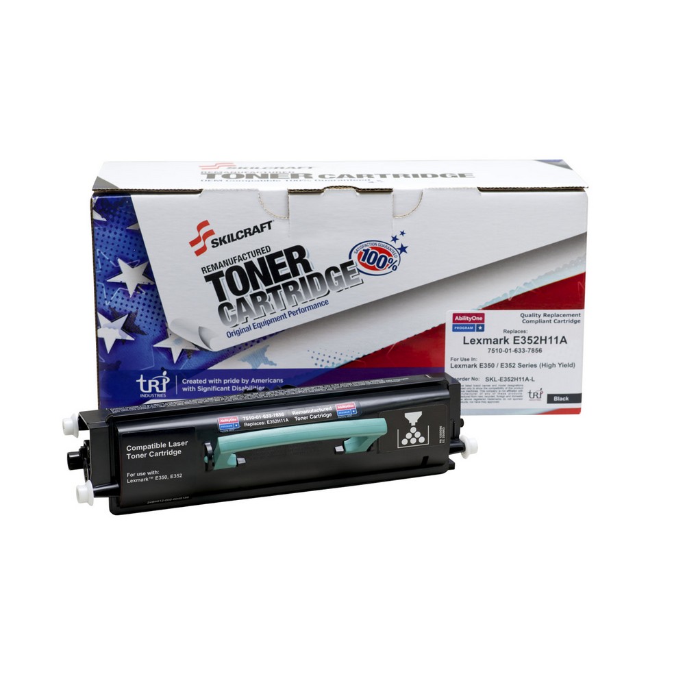Remanufactured High Yield Toner Cartridge for Lexmark E350/E352  Page Yield 9,000  Black Page Yield 9,000 Black Lexmark