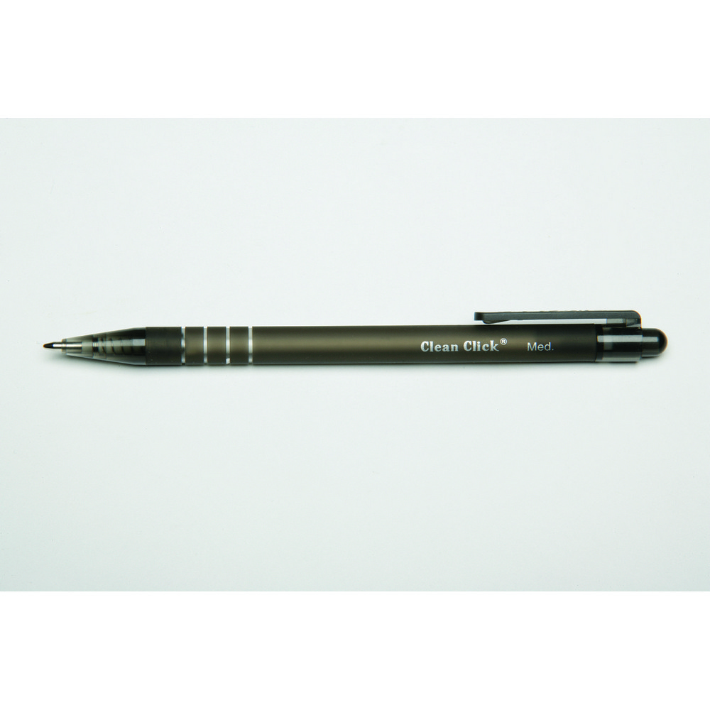 Clean Click  Medium Point  Black Ink 0.7mm Black Retractable