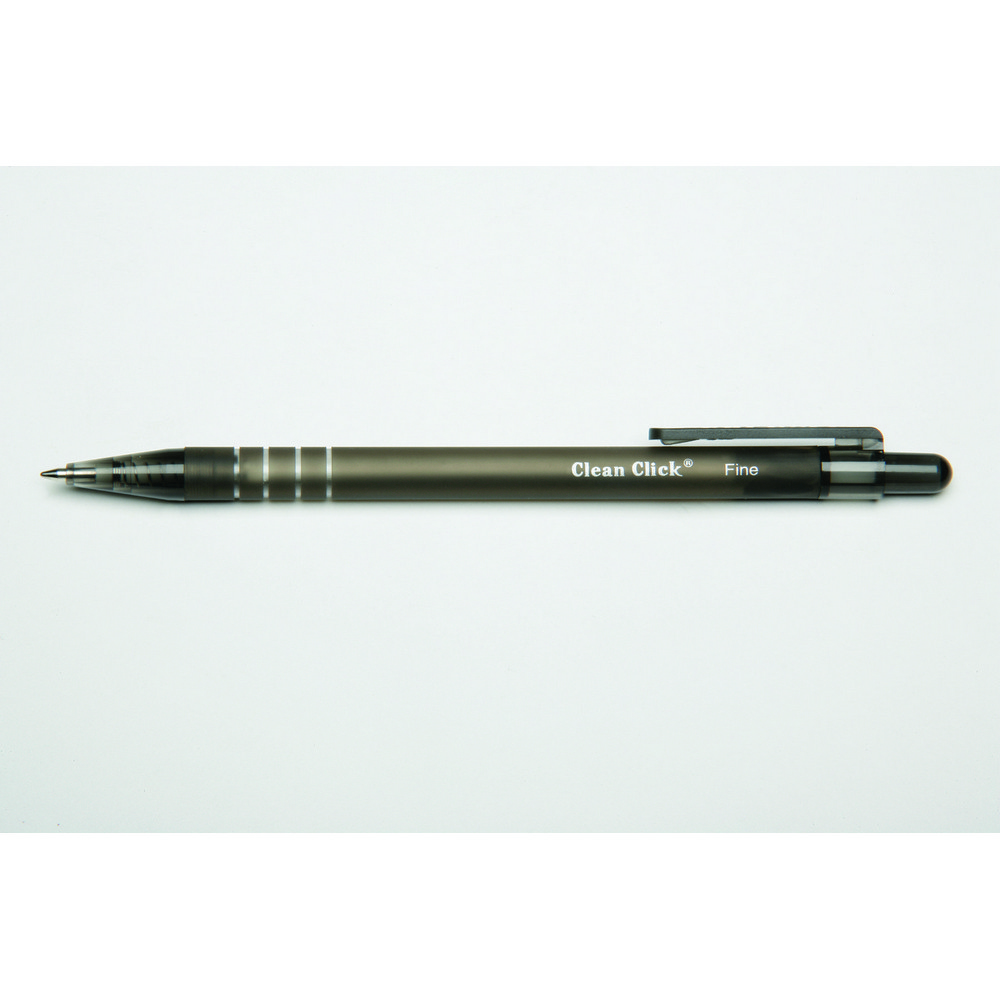Clean Click  Fine Point  Black Ink 0.5mm Black Retractable