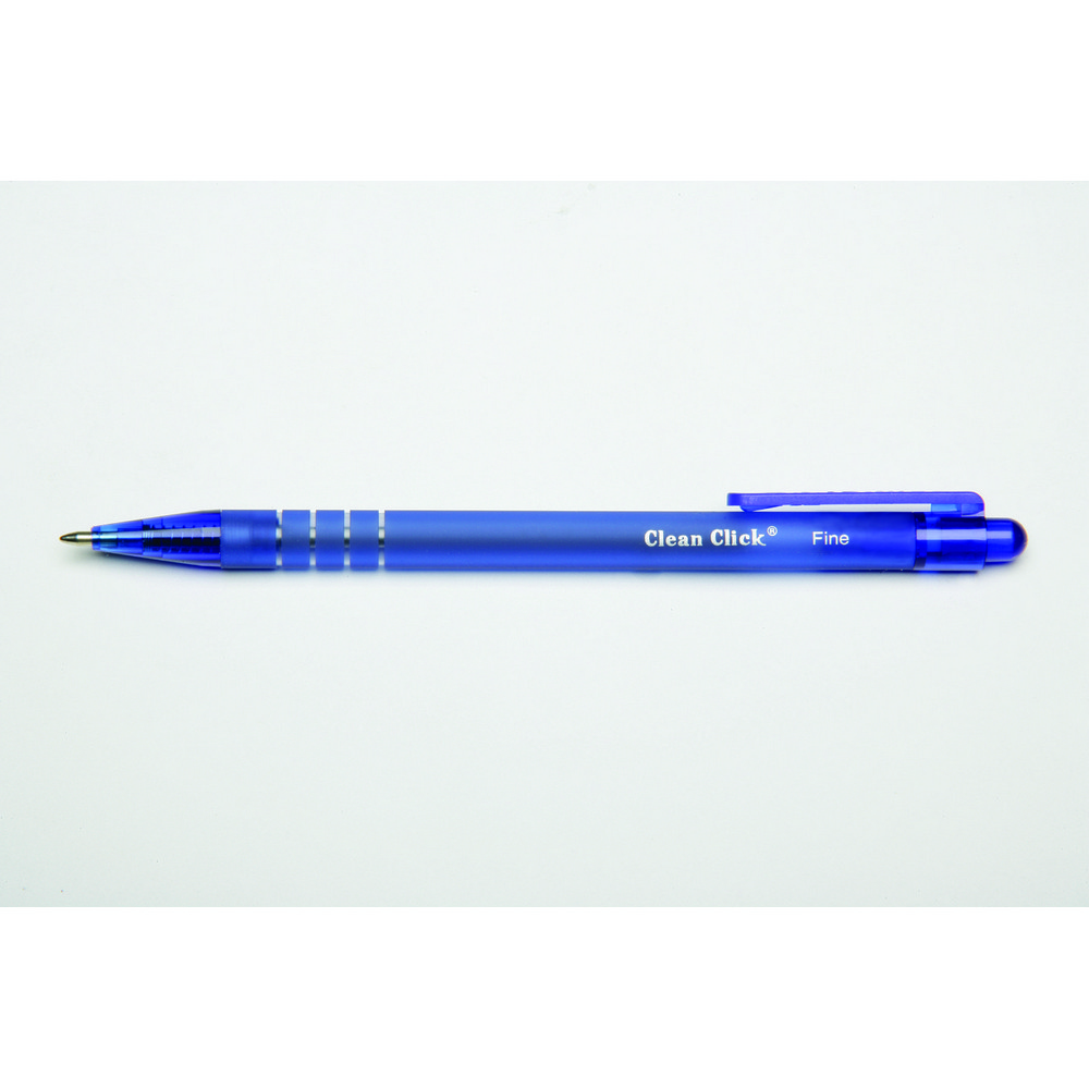 Clean Click  Fine Point  Blue Ink 0.5mm Blue Retractable