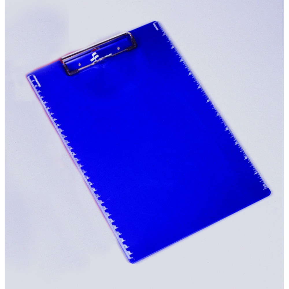 Recycled Plastic Clipboard w/Screen Printed Ruler  Blue/White 9 x 12 Blue