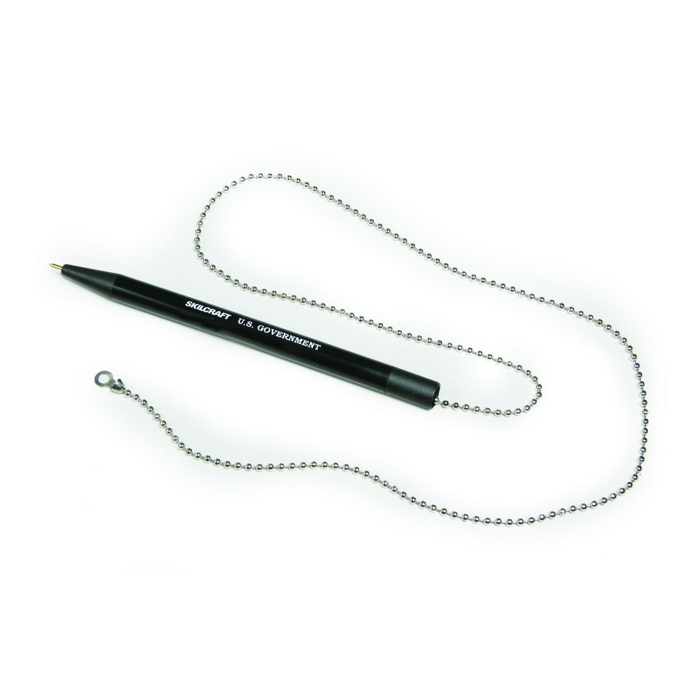 Pen with Chain 0.7mm Black Medium Point