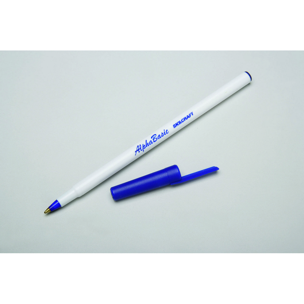 AlphaBasic Ballpoint Pen  Blue Ink 0.7mm Blue Medium Point