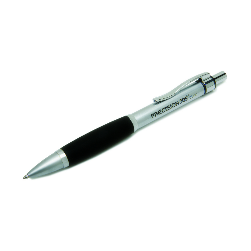 Precision 305 Metal Barrel Mechanical Pencil  Fine Point Fine Point Silver Mechanical