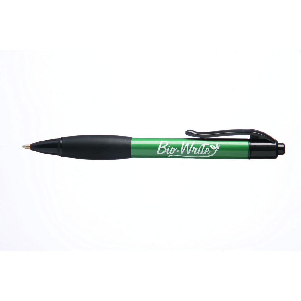 SKILCRAFT BioWrite Retractable Pen w/Rubber Grip  Medium Point  Black Ink 0.7mm Black Retractable