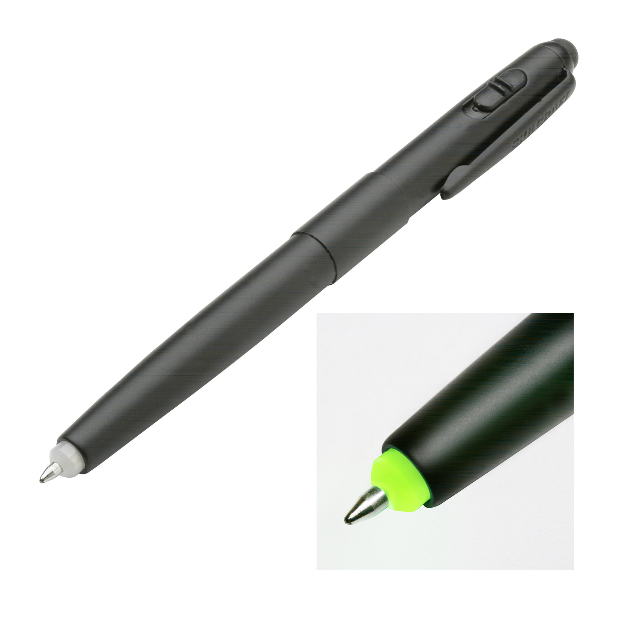 Pen, Multifunction, Green LED Light Tip, Stylus, 1.0mm, Black