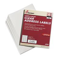 Clear Laser/Inkjet Labels  23/4 x 1 23/4 x 1 Clear Same size as Avery 5662