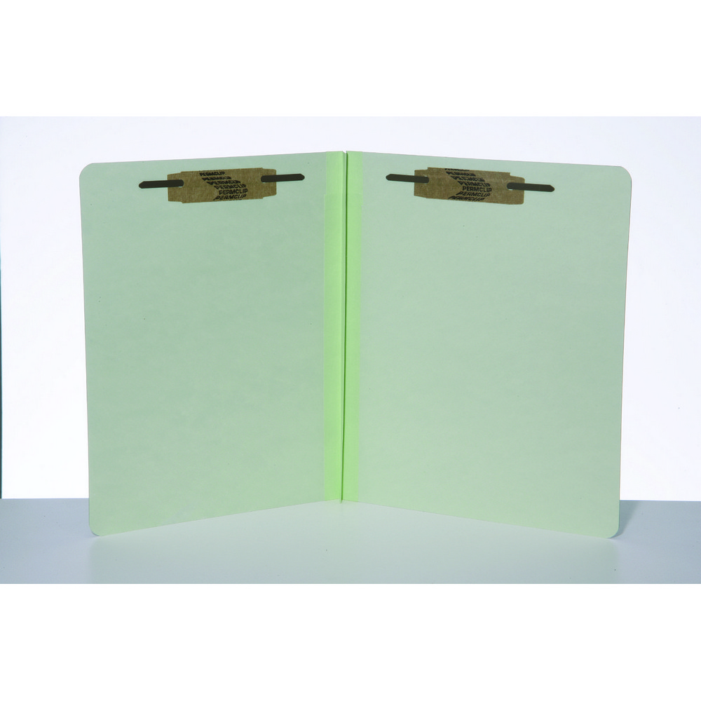 File Folder  Light Green Pressboard  FullTopTab  Two 1 Prong Fasteners  Letter  25/Box Letter Light Green FullTopTab