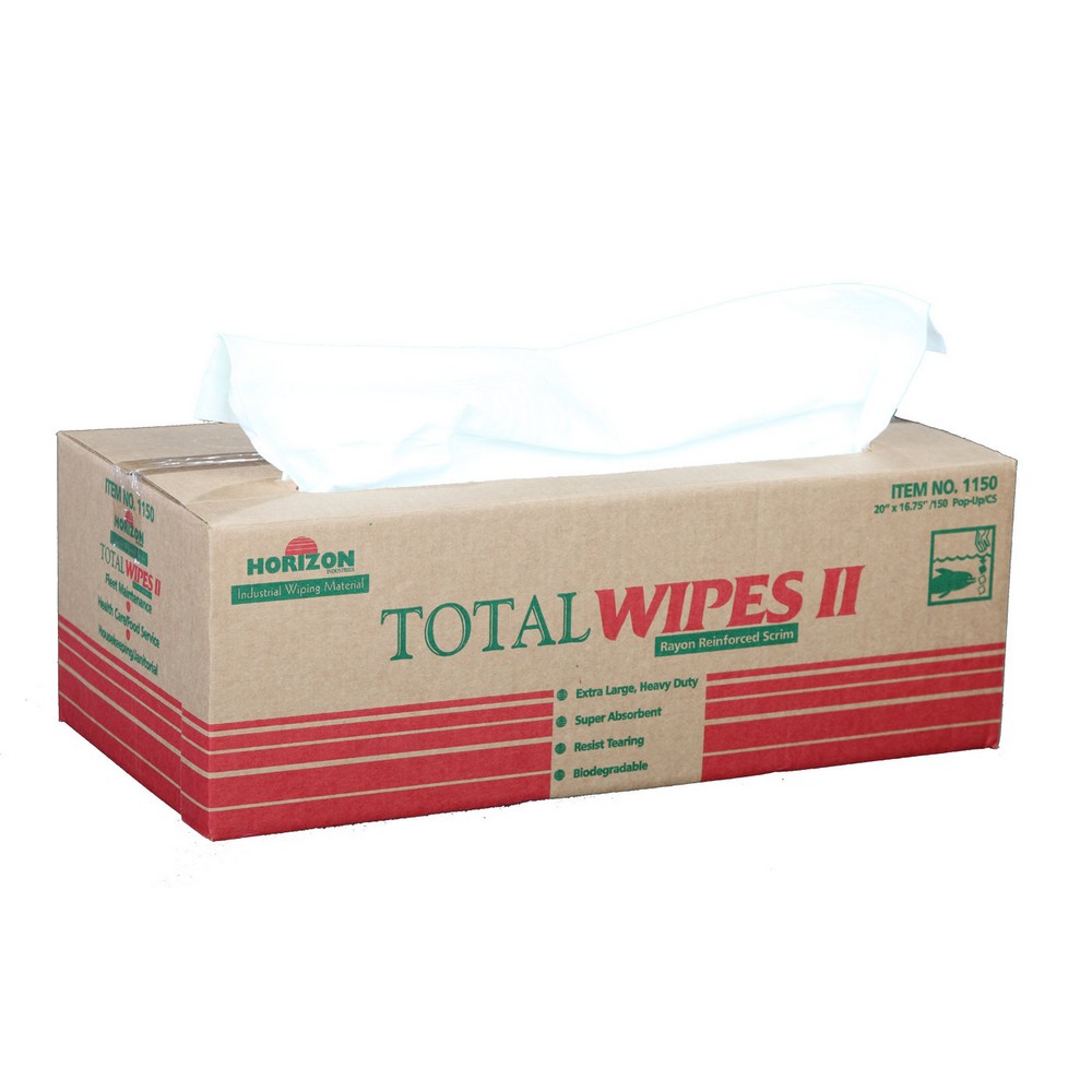 Total Wipes II Cleaning Towel  2PlyHeavy Duty 20 x 161/2 White HeavyDuty