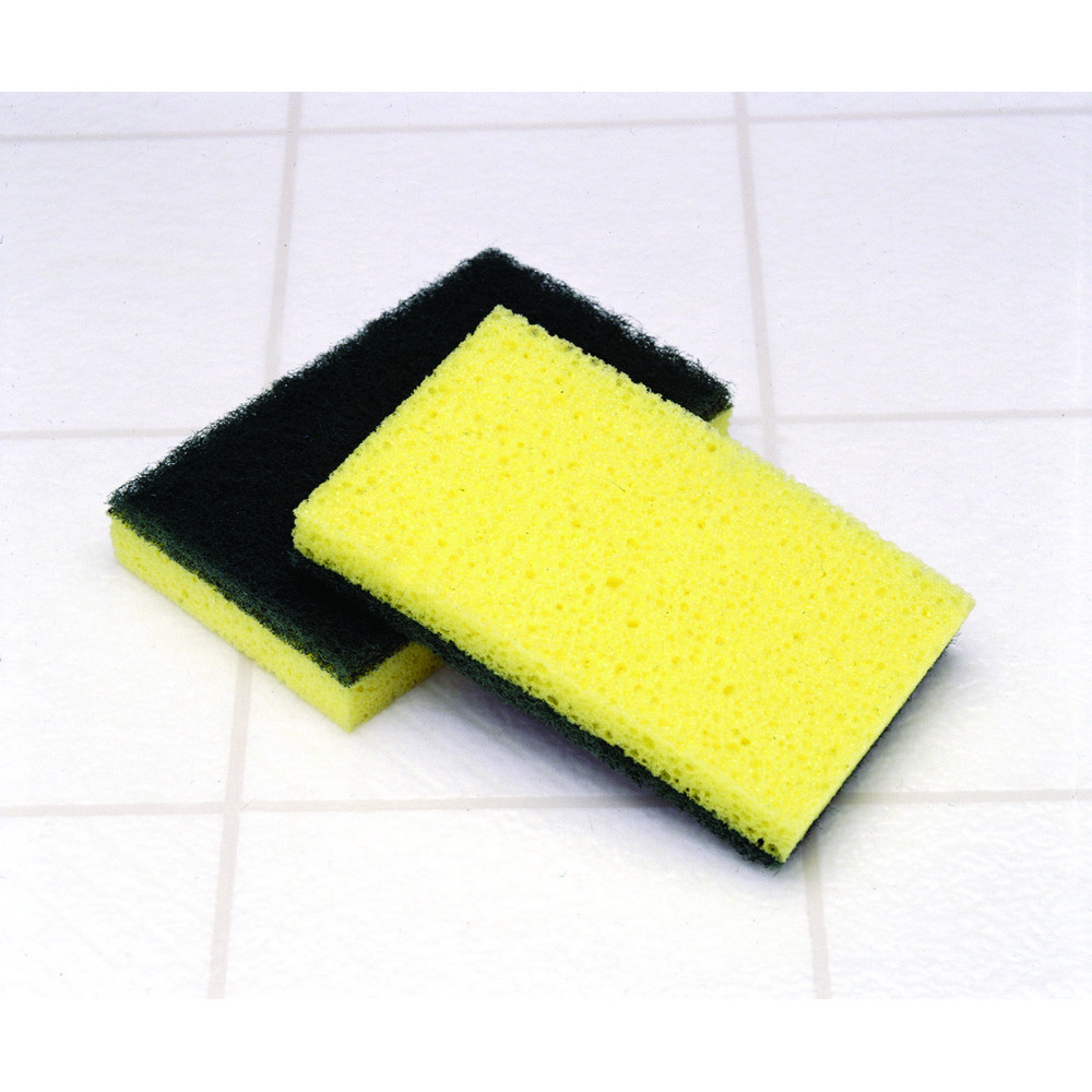 Sponge Scrubber  Nylon 3 x 3/4 x 43/4 Yellow Nylon