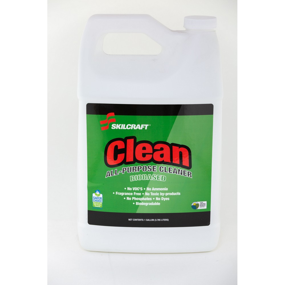 Clean All Purpose Cleaner  Refill Bottle  1 Gallon Bottle  6/BX 1Gallon Light BlueGreen Refill