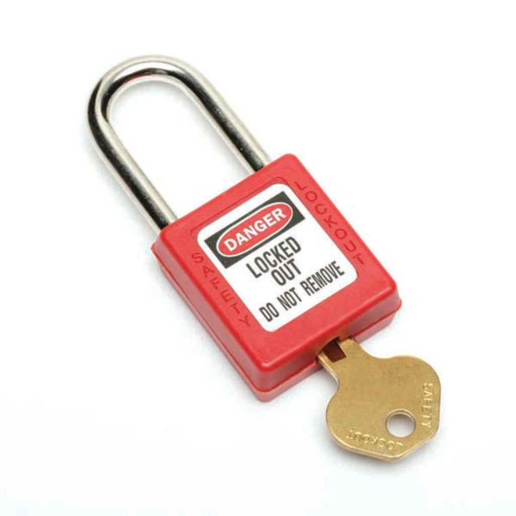 Individual Lockout Devices  Safety Padlock, Red, 1.5 Shackle. NSN 5340016502617