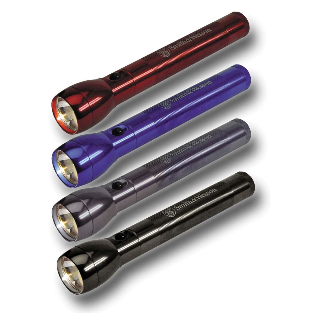 SMITH & WESSON 2AA ALUMINUM FLASHLIGHT, RED