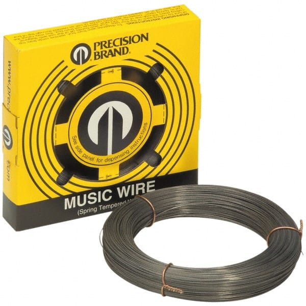 MSC INDUSTRIAL 18 Gage, 0.041 Inch Diameter x 223 Ft. Long, High Carbon Steel, Tempered Music Wire Coil