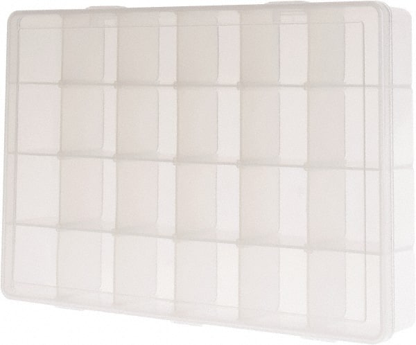 DURHAM Adjustable Compartment Clear Small Parts Compartment Box