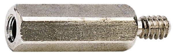 ELECTRO HARDWARE M4x0.70, 25.53mm OAL, 6mm Across Flats, Brass Male/Female Hex Circuit Board Standoff