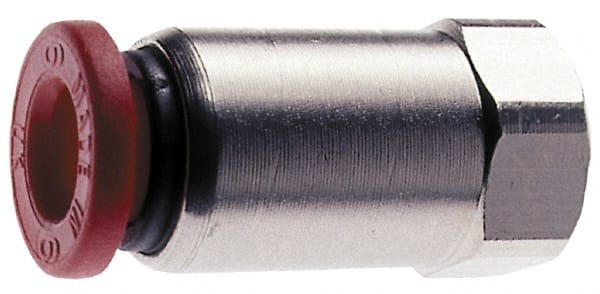 NORGREN 10mm Tube OD, 3/8 BSPP Brass PushtoConnect Tube Female Connector