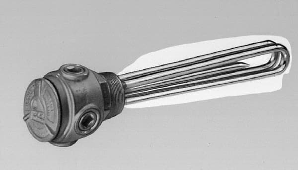 MSC INDUSTRIAL 2 Element, 181/2 Immersion Length, Explosion Proof Housing, Steel Pipe Plug Immersion Heater