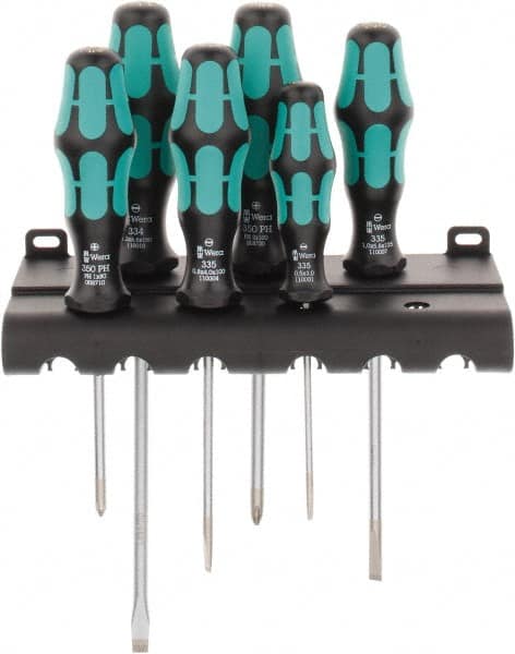 WERA 6 Piece Slotted & Phillips Screwdriver Set