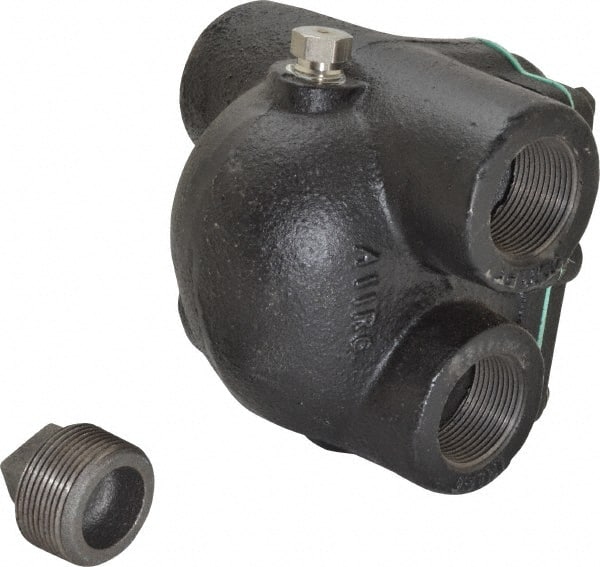 WATTS 4 Port, 11/4 Pipe, Cast Iron Float & Thermostatic Steam Trap