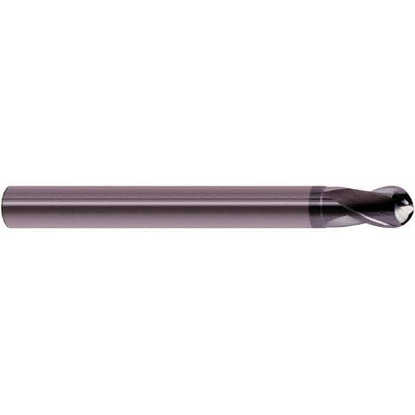 SGS 1/32 Diam, 1/32 LOC, 2 Flute Solid Carbide Ball End Mill