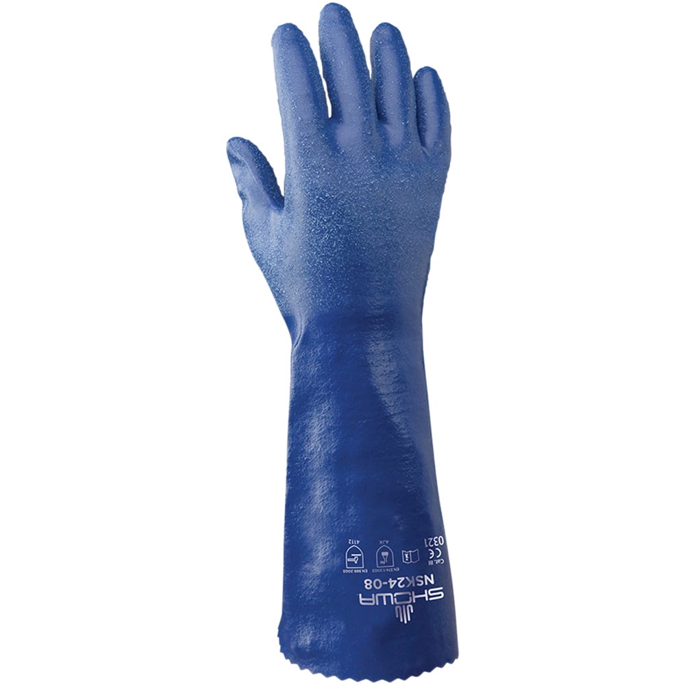 SHOWA Size M (9), 14 Long, 15 mil Thick, Supported, Nitrile Chemical Resistant Gloves