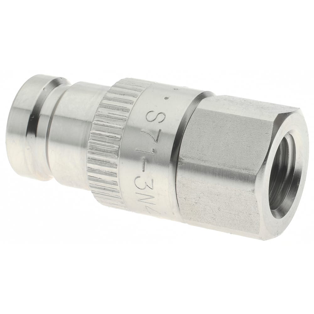 PARKER 1/4 Thread Stainless Steel Hydraulic Hose Valved Coupler