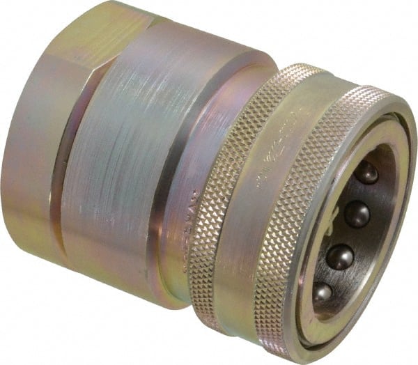 PARKER 11/2 Thread Steel Hydraulic Hose Valved Coupler