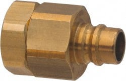 PARKER 11/2 Thread Brass Hydraulic Hose Valved Coupler