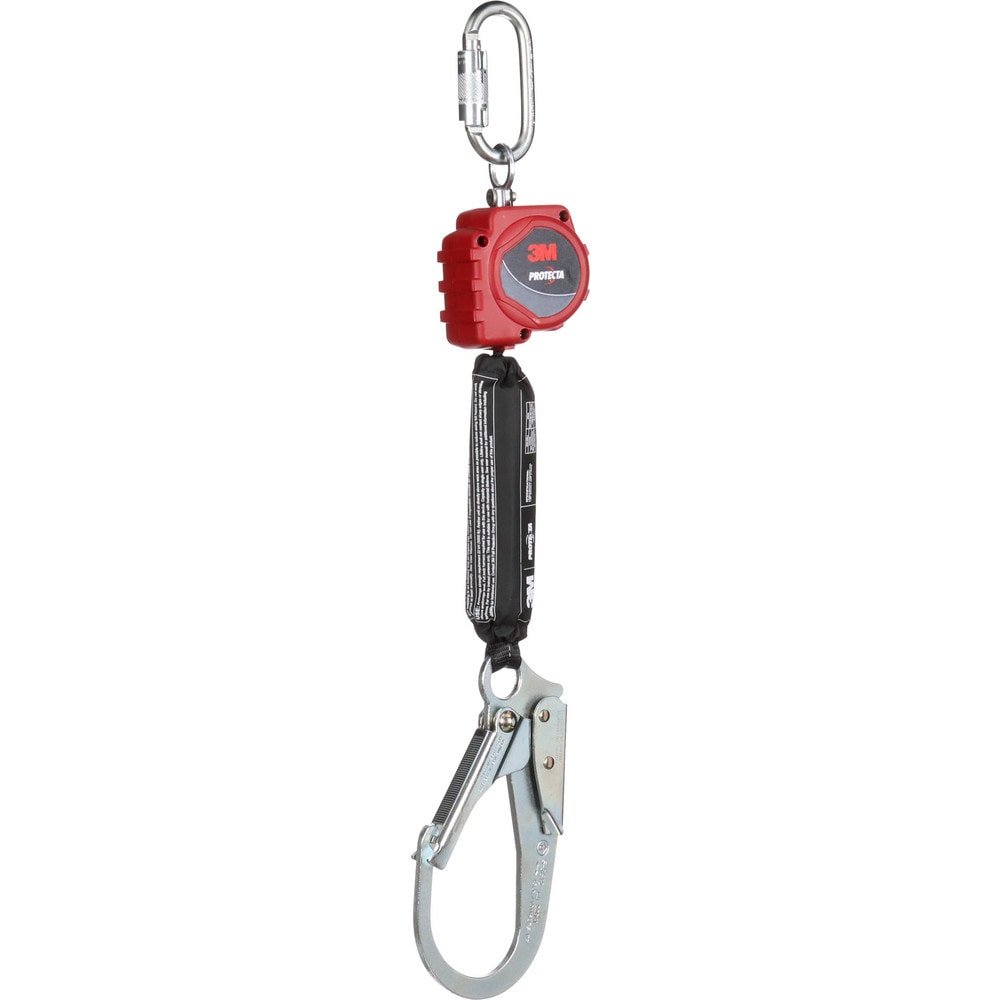 PROTECTA SelfRetracting Lanyards, Lifelines & Fall Limiters; Length (Feet): 6.000 ; Housing Material: Thermoplastic ; Extended Length: 6.00ft ; Capacity (Lb.): 310 ; Lifeline Material: Webbing ; Leg Type: Single