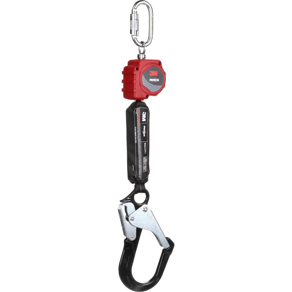 PROTECTA SelfRetracting Lanyards, Lifelines & Fall Limiters; Length (Feet): 6.000 ; Housing Material: Thermoplastic ; Extended Length: 6.00ft ; Capacity (Lb.): 310 ; Lifeline Material: Webbing ; Leg Type: Single