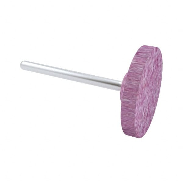 GRIER ABRASIVES 11/2 Head Diam x 1/4 Thickness, W235, Cylinder End, Aluminum Oxide Mounted Point