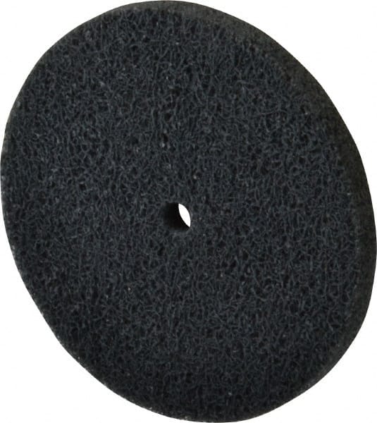 STANDARD ABRASIVES 3 Diam, 1/4 Center Hole, Fine Grade, Silicon Carbide Deburring Wheel