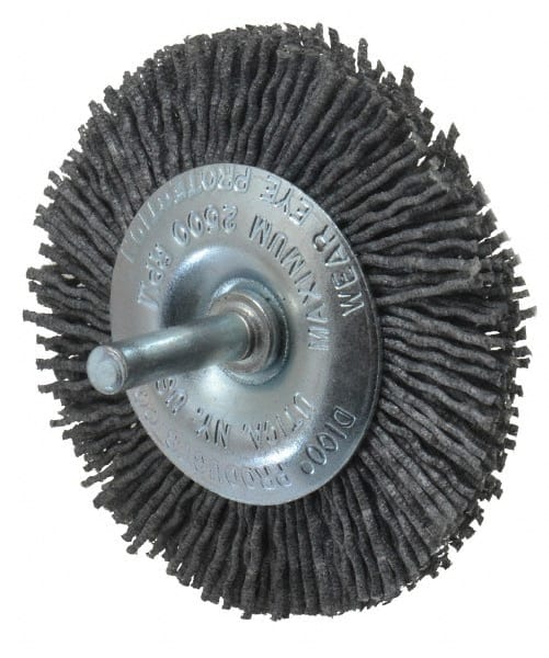 DICO 3 OD, 1/4 Shank Diam, Crimped Nylon Wheel Brush