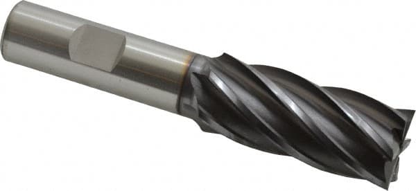 OSG 13/16, 17/8 LOC, 5/8 Shank Diam, 4 OAL, 6 Flute, Vanadium High Speed Steel Square End Mill