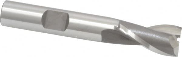 OSG 7/16, 13/16 LOC, 3/8 Shank Diam, 21/2 OAL, 2 Flute, Vanadium High Speed Steel Square End Mill